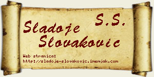 Sladoje Slovaković vizit kartica